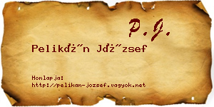 Pelikán József névjegykártya